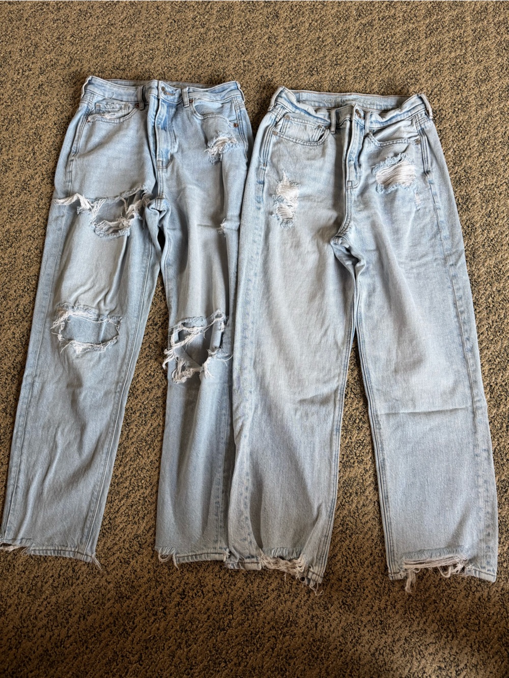 2 pairs of American Eagle Outfitters Mom Jean & Highest Rise 90s Boyfriend Jeans